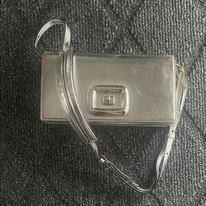 Roger Vivier Silver Metallic Crossbody Bag